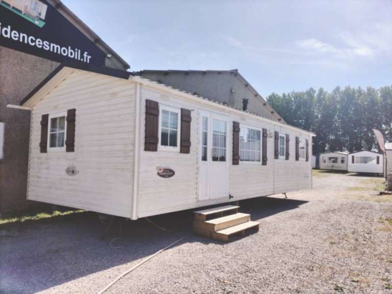 Mobil home français en 3 chambres avec un bel espace de vie